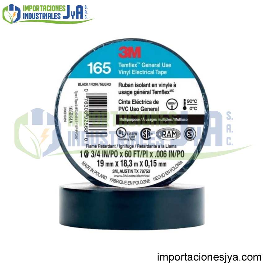 CINTA ELÉCTRICA DE PVC 3M™ TEMFLEX™ 165