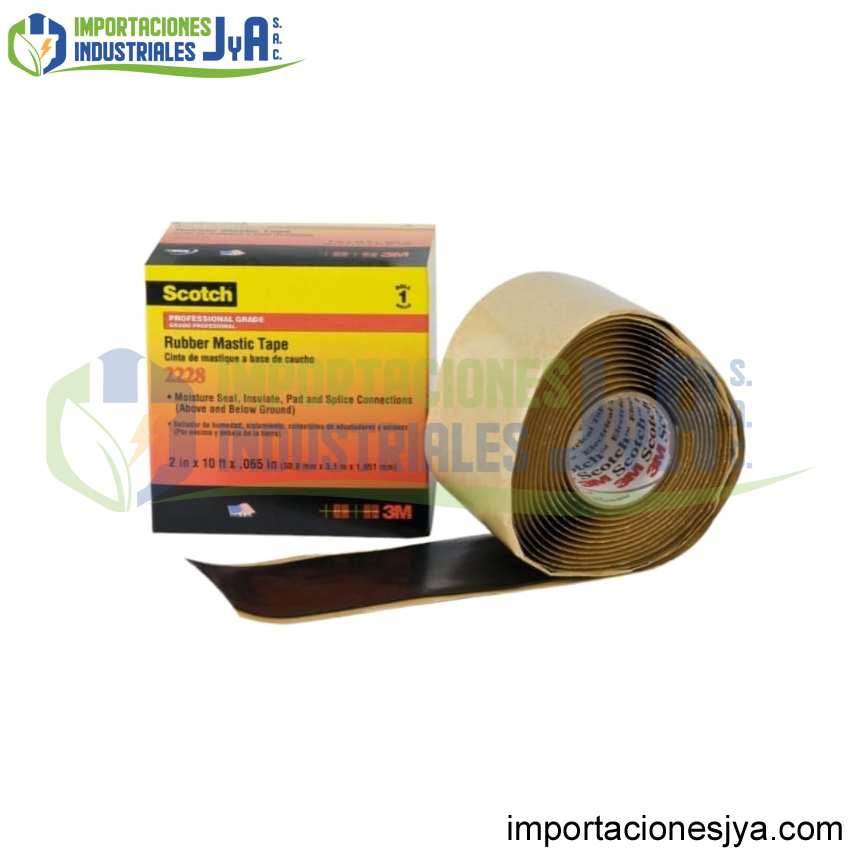 CINTA DE MASTIQUE A BASE DE CAUCHO SCOTCH® 2228, 5 CM X 3 MTS, NEGRA, 1 ROLLO