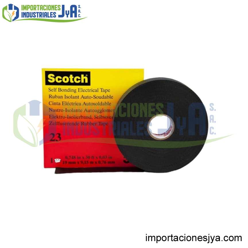 CINTA ELÉCTRICA AISLANTE DE GOMA 23, CON LINER, NEGRA, 19 MM X 9.14 M (VULCANIZANTE)