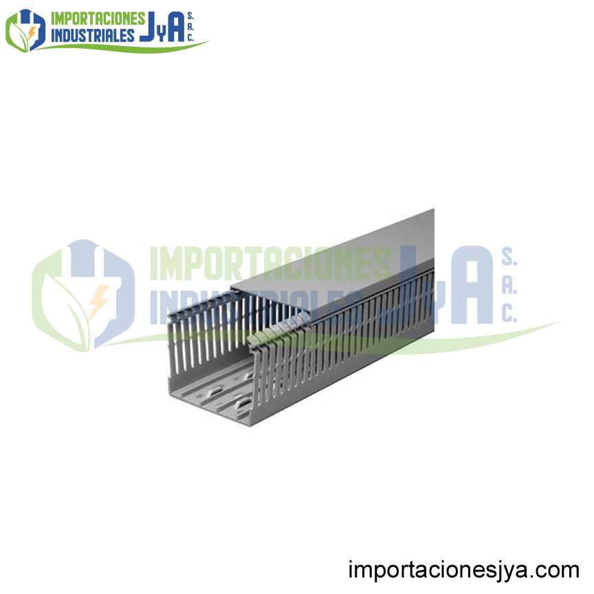 CANALETA RANURADA GRIS 100X100X 2MTS