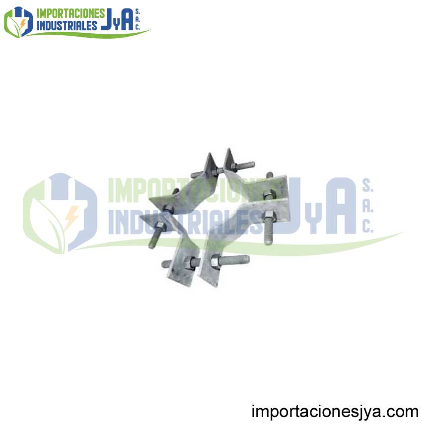 ABRAZADERA DE 4 SECTORES  PARA RETENIDA DE 75MM DE ALTURA 6.35MM DE ESPESOR