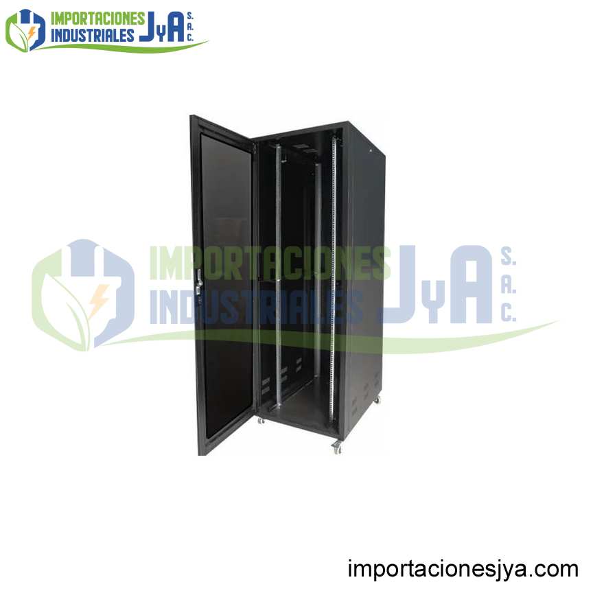 GABINETE DE 42RU 80X100X210 PUERTA DE VIDRIO